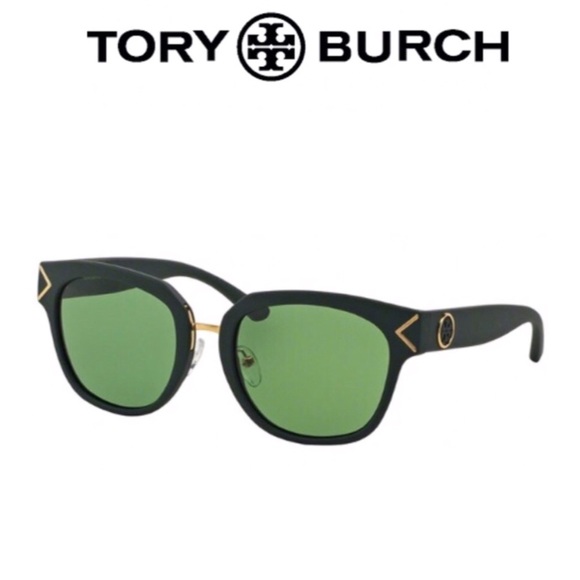 tory burch metal trim matte sunglasses